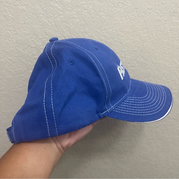 Blue Fastenal promotional hat full 6 panel with adjustable Velcro back strap - Picture 2 of 5